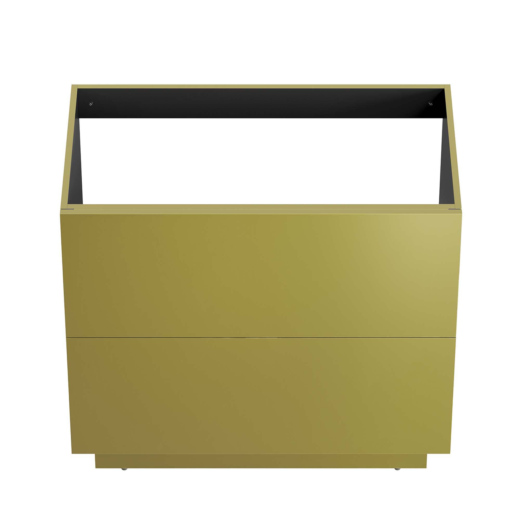 Alt View 4. Modway - Quantum Bathroom Cabinet Basin Not Included by Modway - Gold.