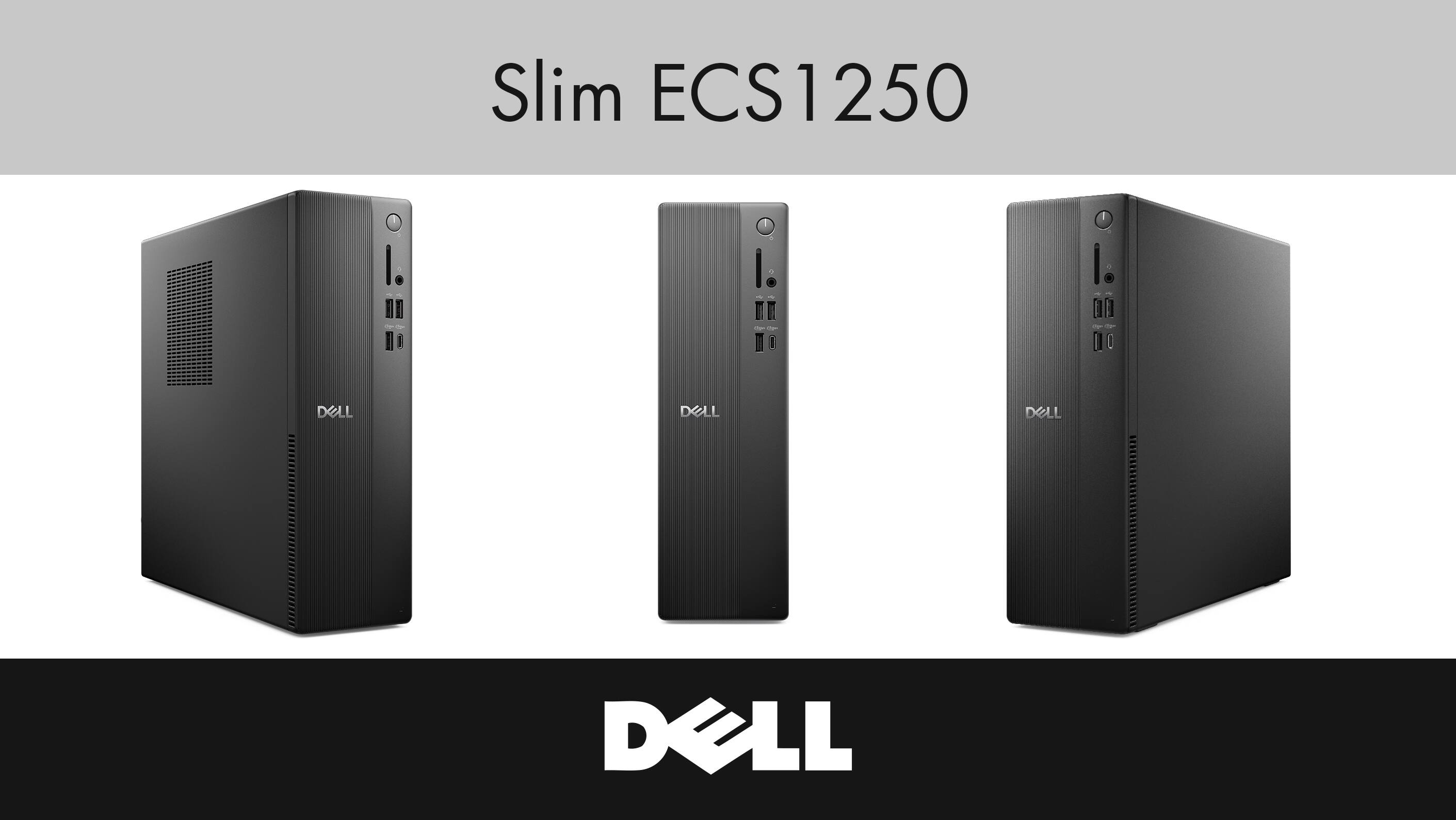 Dell Slim ECS1250 Desktop (Intel Ultra 7 265, 64GB DDR5, 2TB PCIe