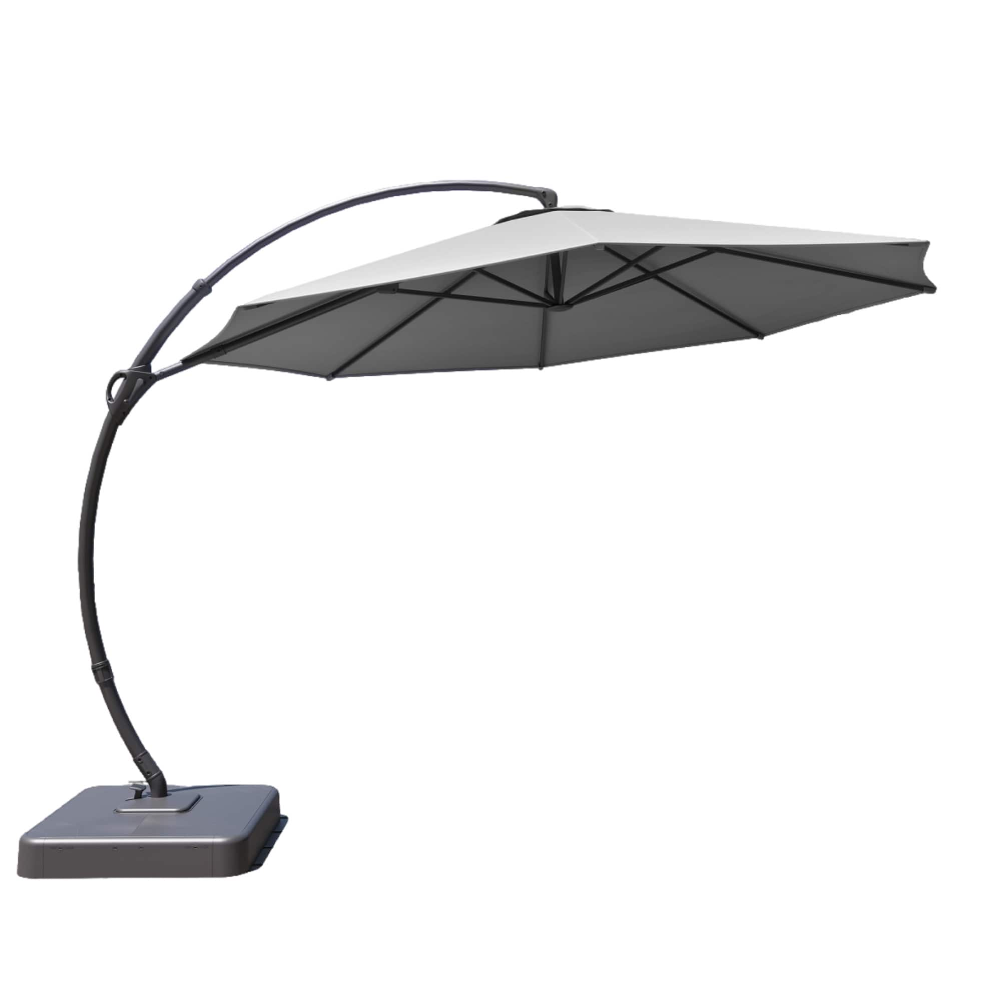 Yardgrace - 12 ft. Metal Outdoor Patio Cantilever Patio Umbrella Offset Hanging umbrella with 360°Rotation - Gray price history on PriceWatchPro