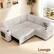 Alt View 4. Dyonery - Dyonery 85 "Modular sofa, with pull-out bed, 5-seat sofa, with storage, tool-free assembly - Beige.
