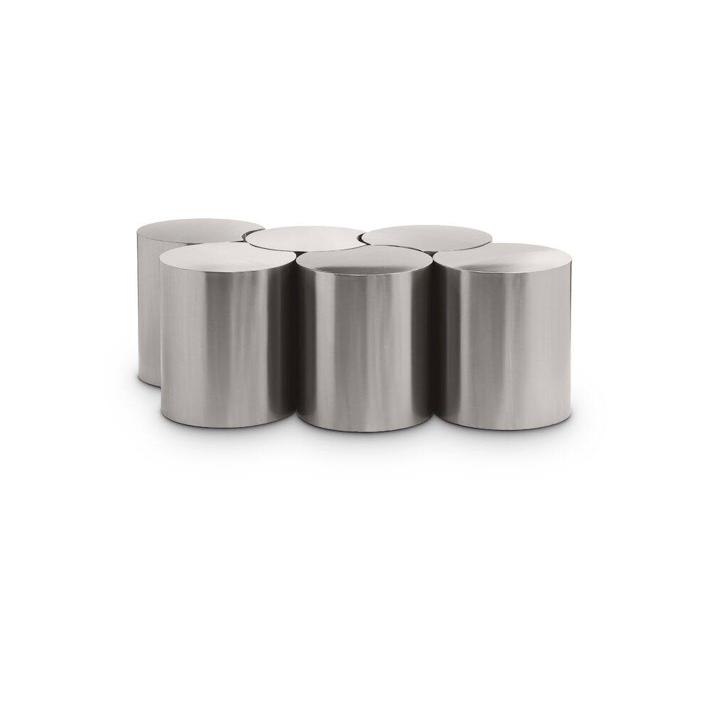 Meridian Furniture - Dimple Coffee Table - Silver