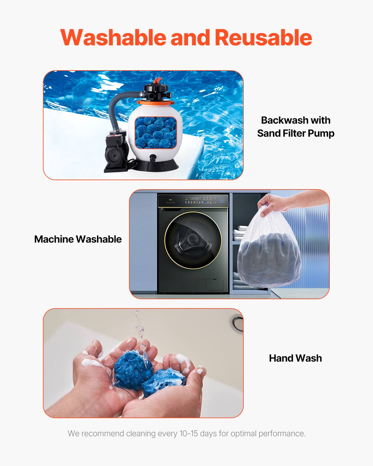 Washable and Reusable Backwash with Sand Filter Pump: 1888 ERCR

Machine Washable
Hand Wash

We recommend cleaning every 10-15 days for optimal performance.