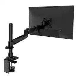 Mount-It! - CLiX Series Spring Arm Dual-Segmented Single Monitor Mount – Full Motion Desk Arm for 17"-30" Displays - Black