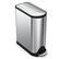 Left. simplehuman - 40 Liter Dual Compartment Butterfly Lid Kitchen Recycling Step Trash Can, Brushed Stainless Steel - Brushed Stainless Steel.