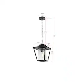 Elegant Lighting - Gaul 7 inch Outdoor Pendant - Black
