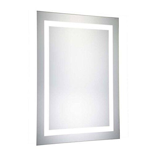 Left. Elegant Decor - LED Hardwired Mirror Rectangle W20H40 Dimmable 5000K - Glossy White.