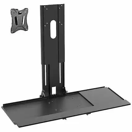 Front. Monoprice - Monoprice Workstream Wall Mount for Workstation, Keyboard, Monitor, Computer, Mouse, Display Screen - Height Adjustable - Unknown.