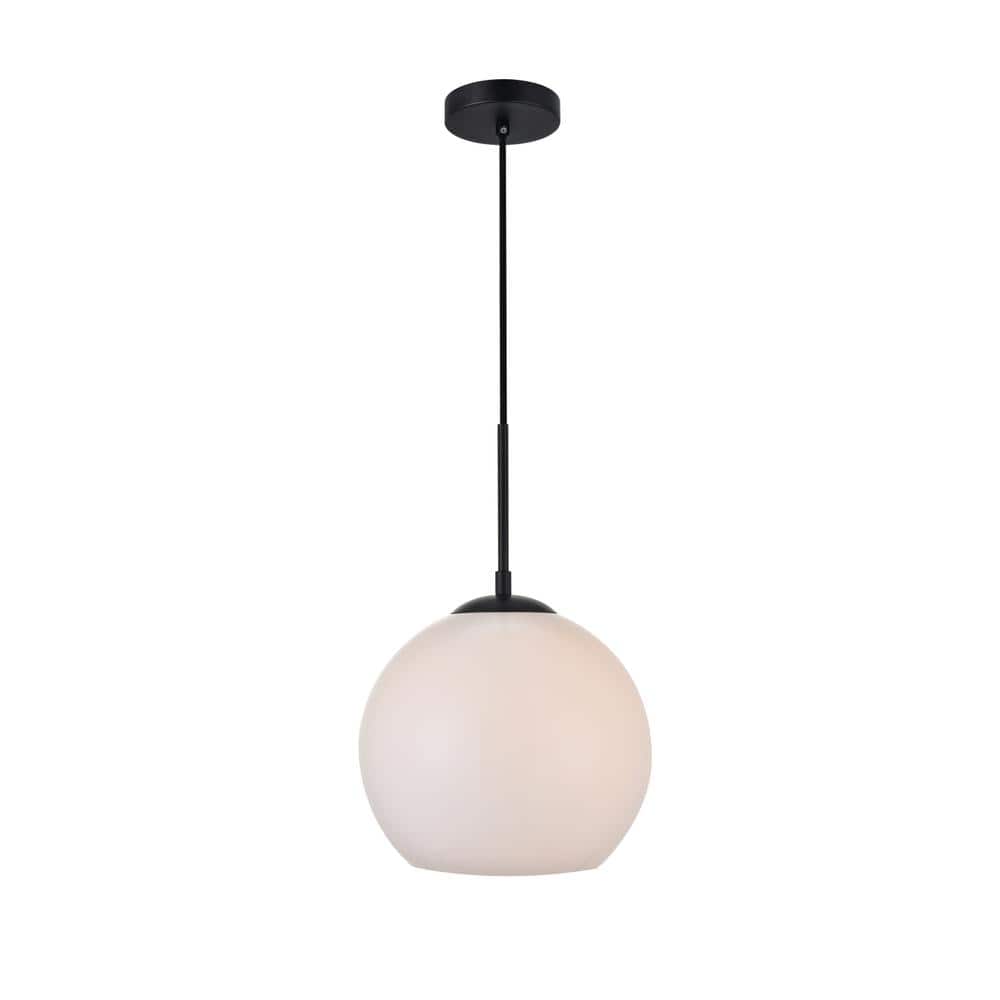 Living District - Baxter 1 Light Black Pendant With Frosted White Glass - Black And Frosted White price history on PriceWatchPro