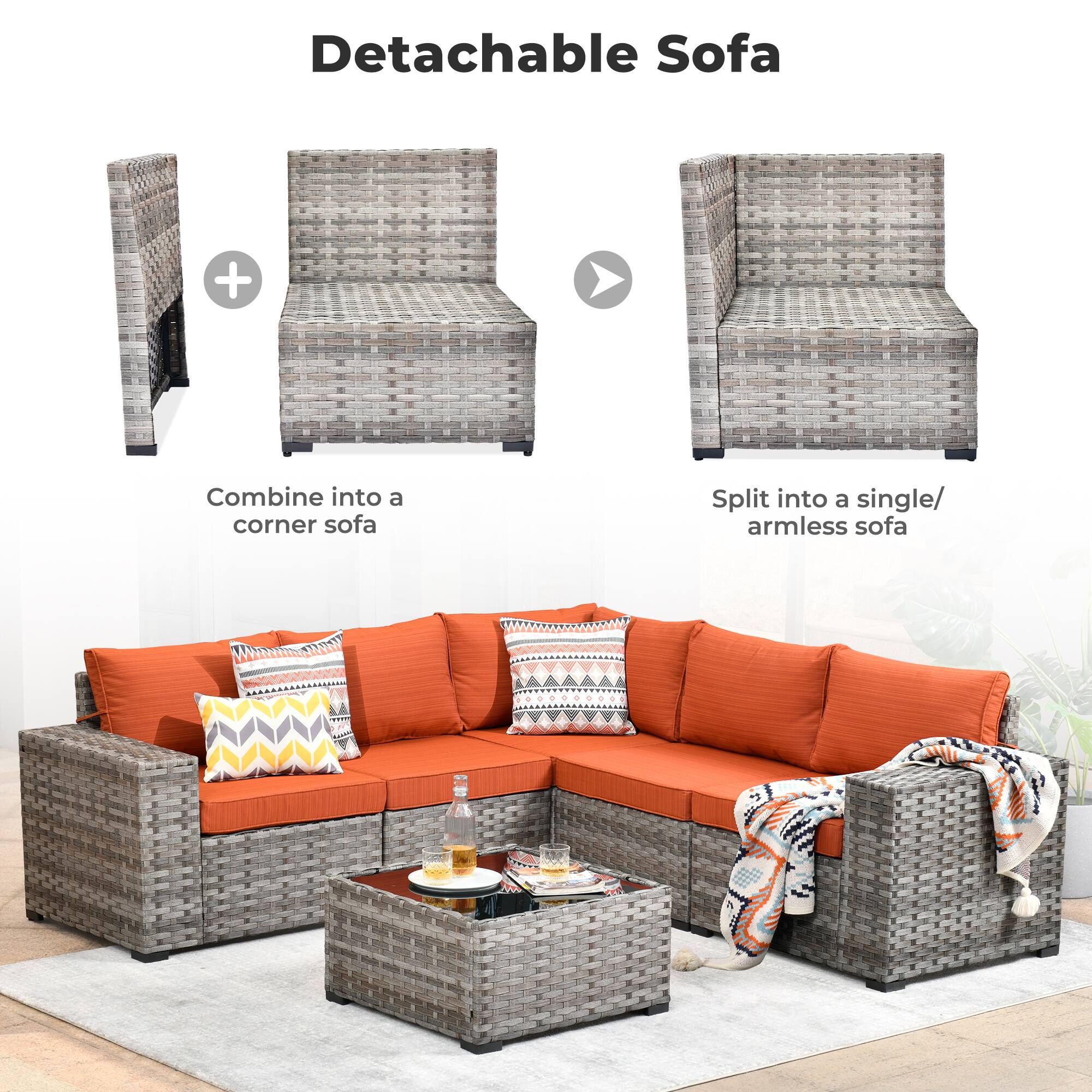 Detachable Sofa

Combine into a corner sofa

Split into a single/armless sofa
