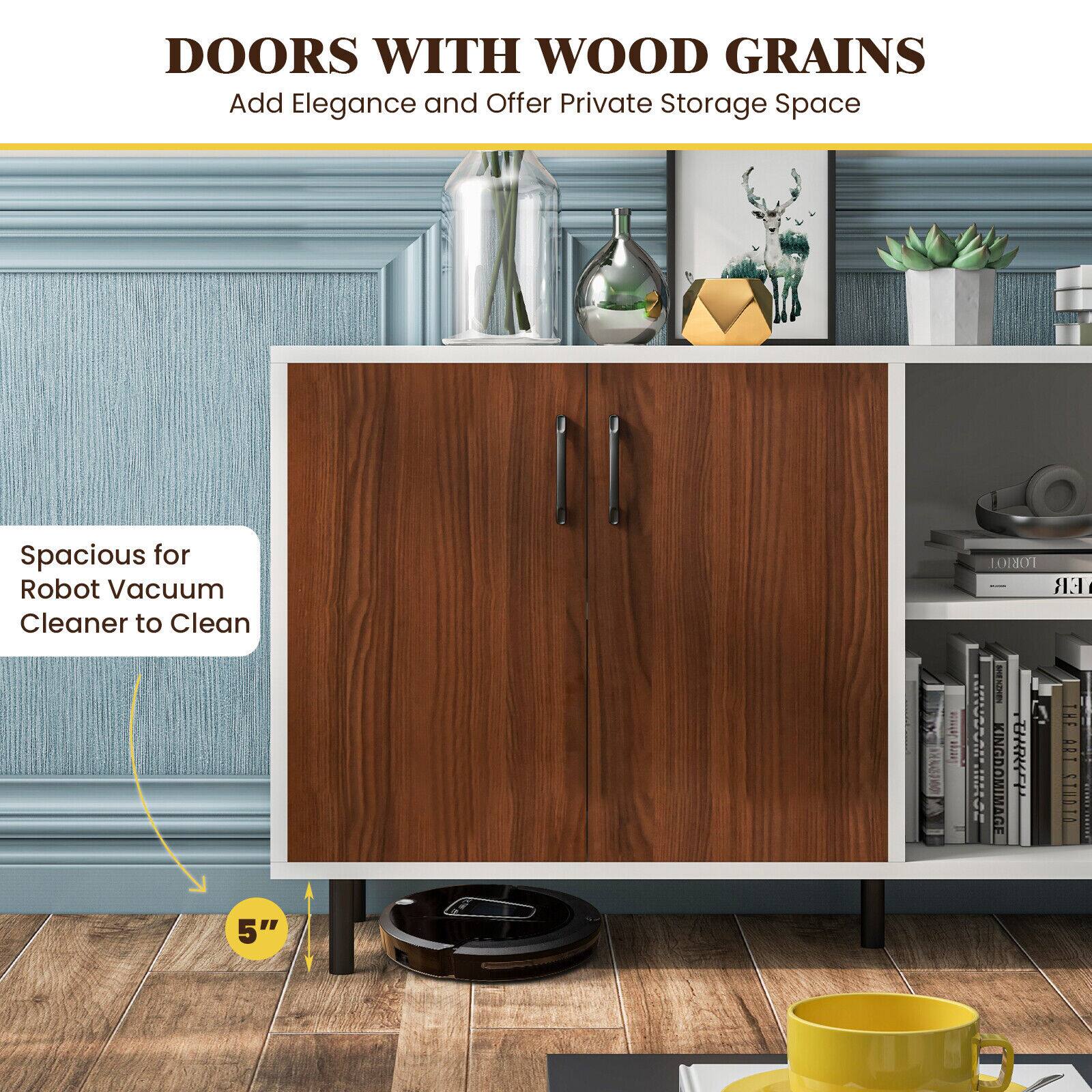 DOORS WITH WOOD GRAINS  
Add Elegance and Offer Private Storage Space  

Spacious for Robot Vacuum Cleaner to Clean  

5"