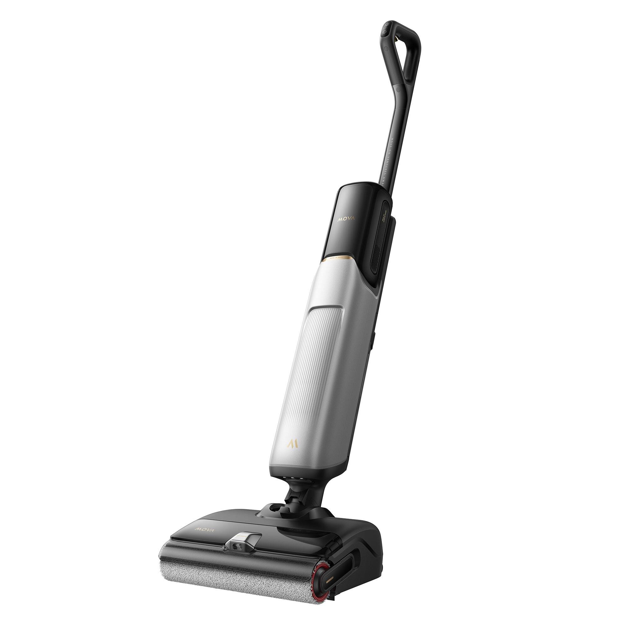 MOVA - X4 Pro Wet Dry Cordless Vaccum, 2kPa Suction, Zero Tangle, Hot Water Mopping,Dual-Edge Cleaning - Black