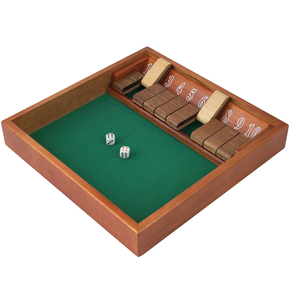 Best Buy: Hey! Play! Shut The Box Game-Classic 10 Number Wooden Set with  Dice Included-Old Fashioned, 4 Player Thinking Strategy Game M350122