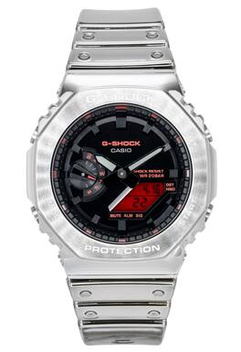 Casio - G-Shock Fine Metallic Analog Digital Silicone Strap Dial Quartz GM-2100YRA-8A 200M Men's Watch - Black
