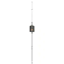 Stryker - SR-A10 Center Load CB 10-Meter Antenna, Trucker Semi Truck, 26-30 MHz Tunable, 3/8"-24 Thread, Stainless Steel, Blue LED - Gray