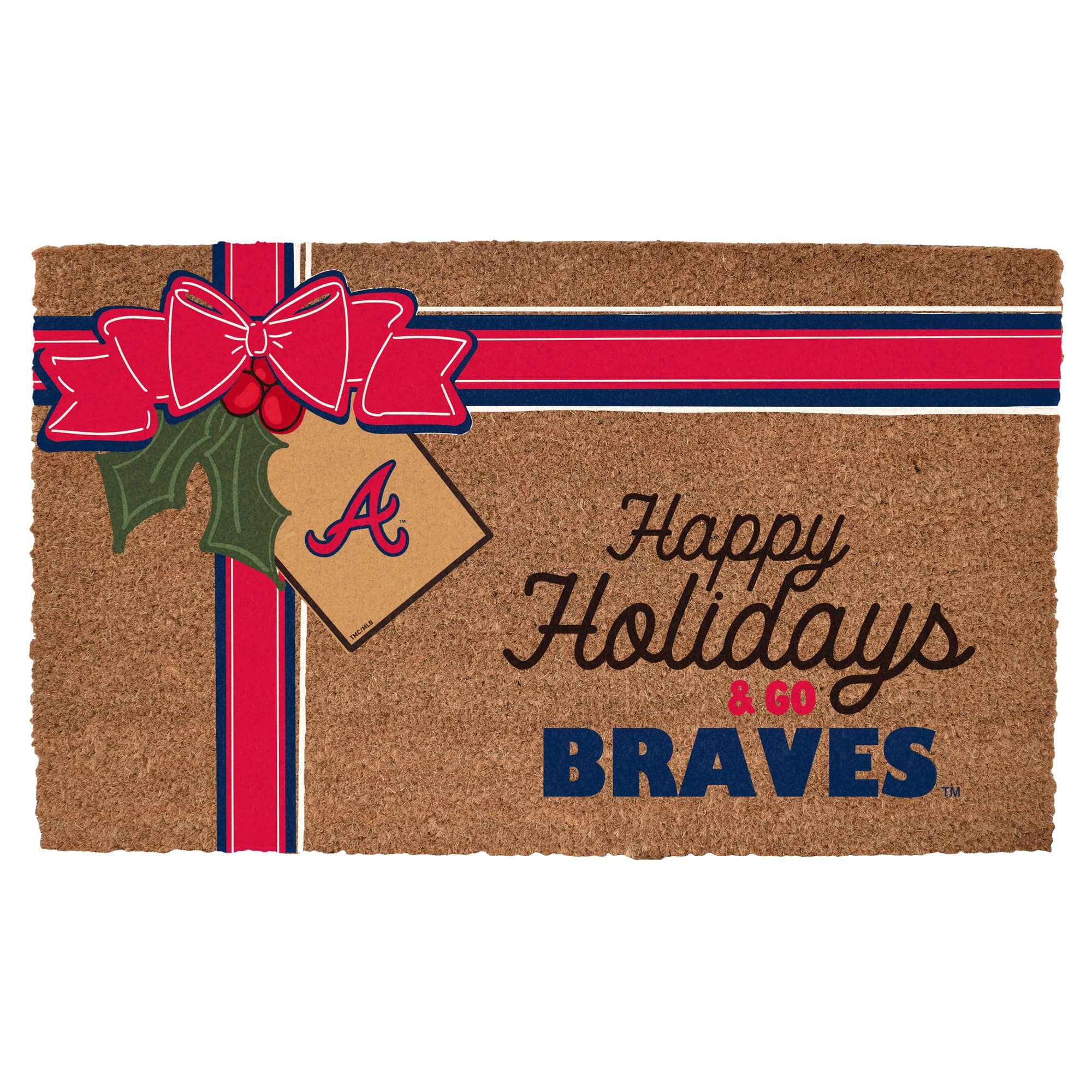 "The Memory Company - Atlanta Braves 20"" x 30"" Holiday Gift Wrap Coir Door Mat - Multicolor" price history on PriceWatchPro