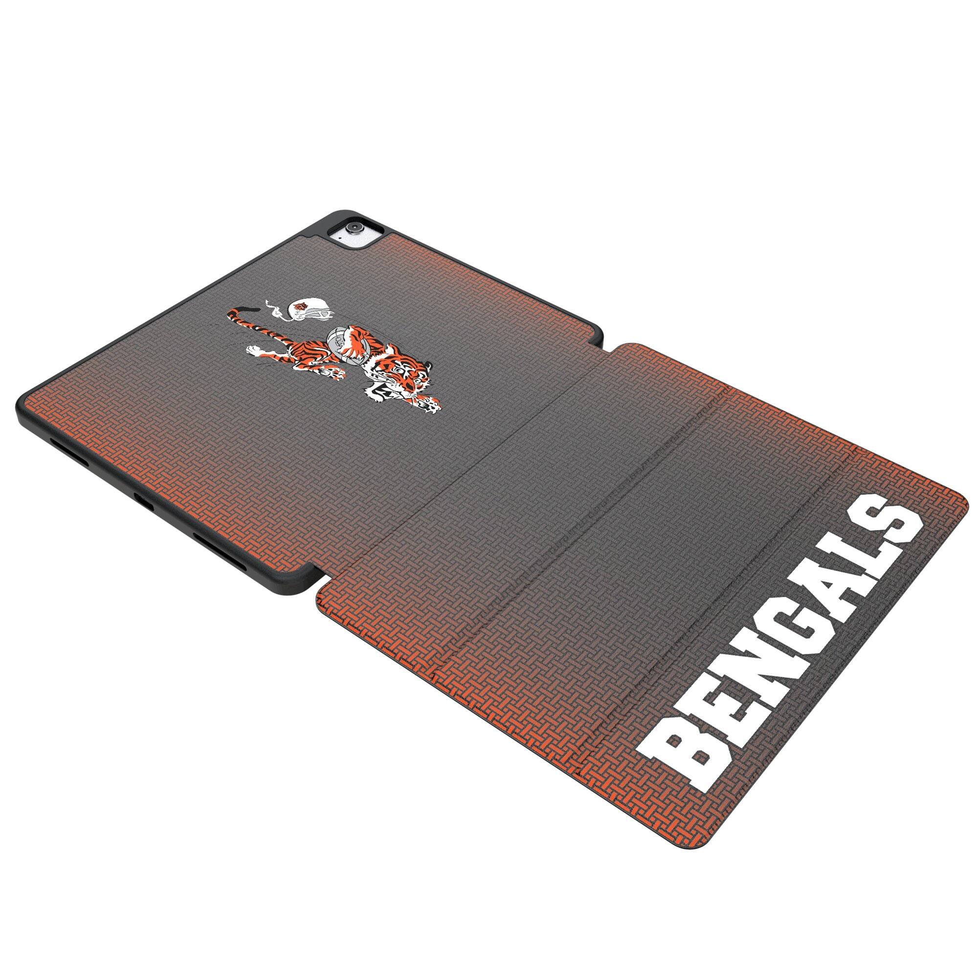 Front. Keyscaper - Cincinnati Bengals iPad Case - 6/7th Gen Mini - Black.
