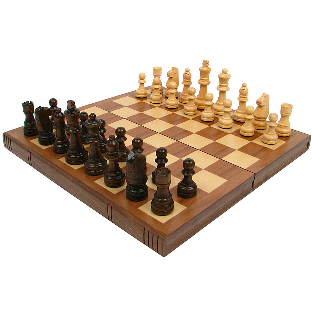 Best Buy: Trademark Games Chess Board Walnut Book Style with 