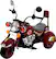 Angle Standard. Lil Rider - Maroon Marauder 3 Wheeler Battery Operated Motorcycle Riding Toy.
