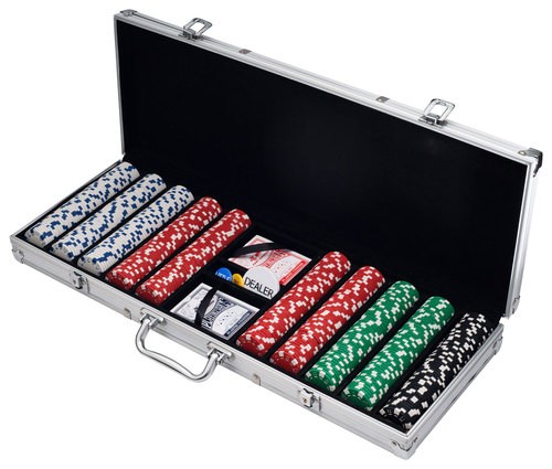 Tradeopia Corp 500 Piece 11.5 Gram Poker Chip Set with Aluminium Case 