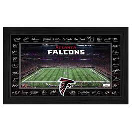 Highland Mint - Atlanta Falcons 12" x 20" 2025 Signature Gridiron Panoramic Framed Photo - Multicolor