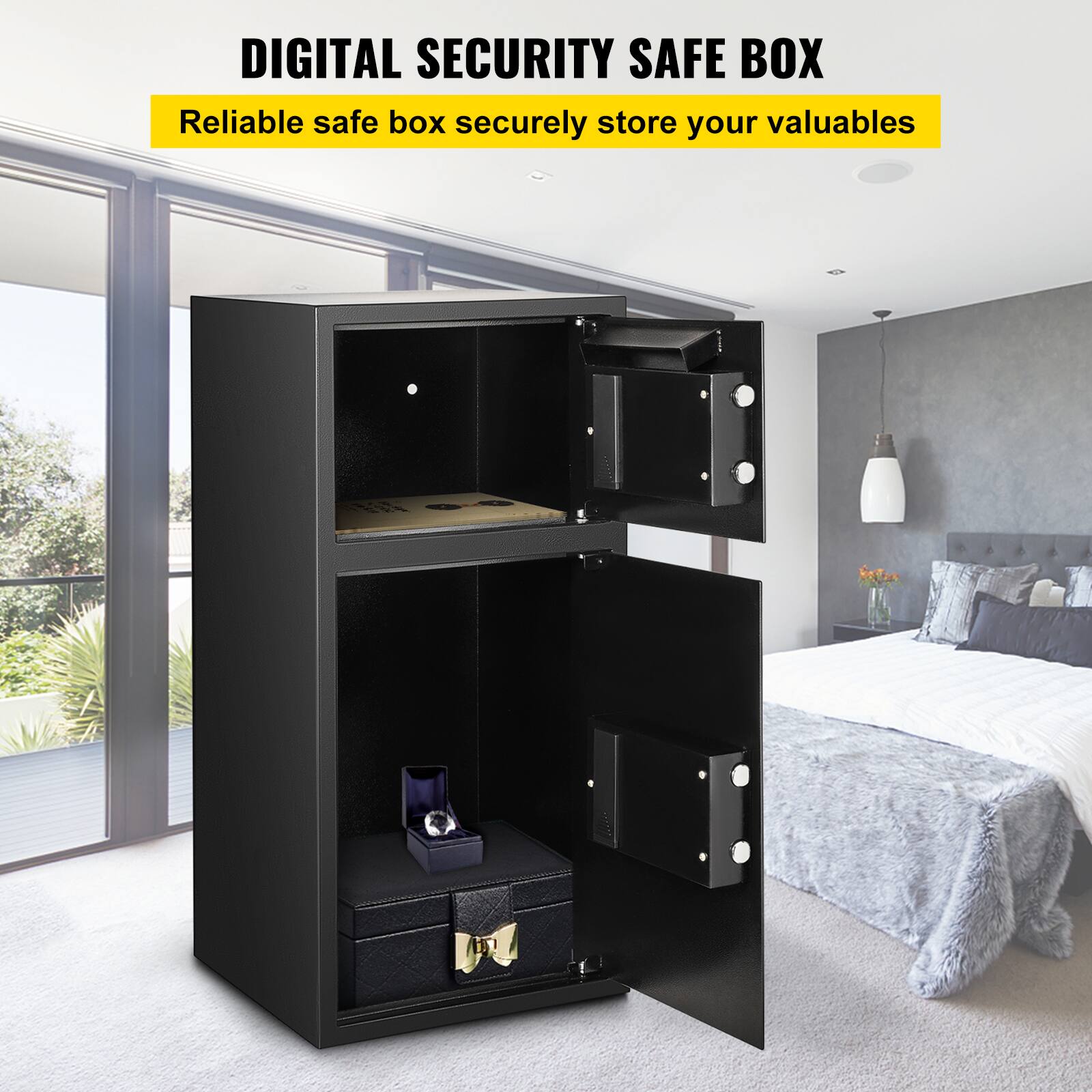 DIGITAL SECURITY SAFE BOX
Reliable safe box securely store your valuables