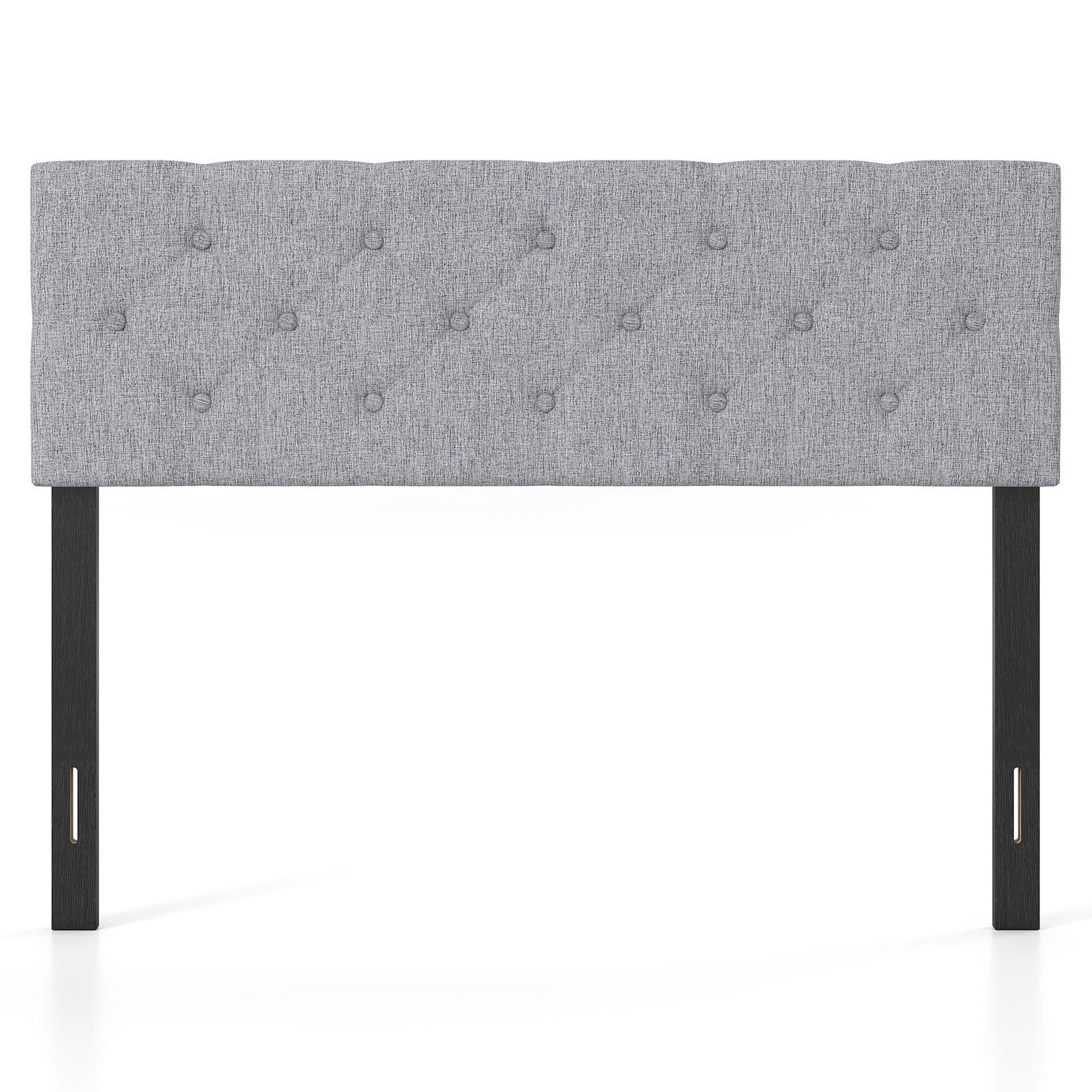 Gymax - Upholstered Headboard Queen/Full Size Tufted Linen Fabric Bed Frame Mount Panel - Gray price history on PriceWatchPro