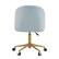 Alt View 12. Linon Home Décor - Andrea Plush Velvet Fabric Rolling Desk Chair - Light Blue.