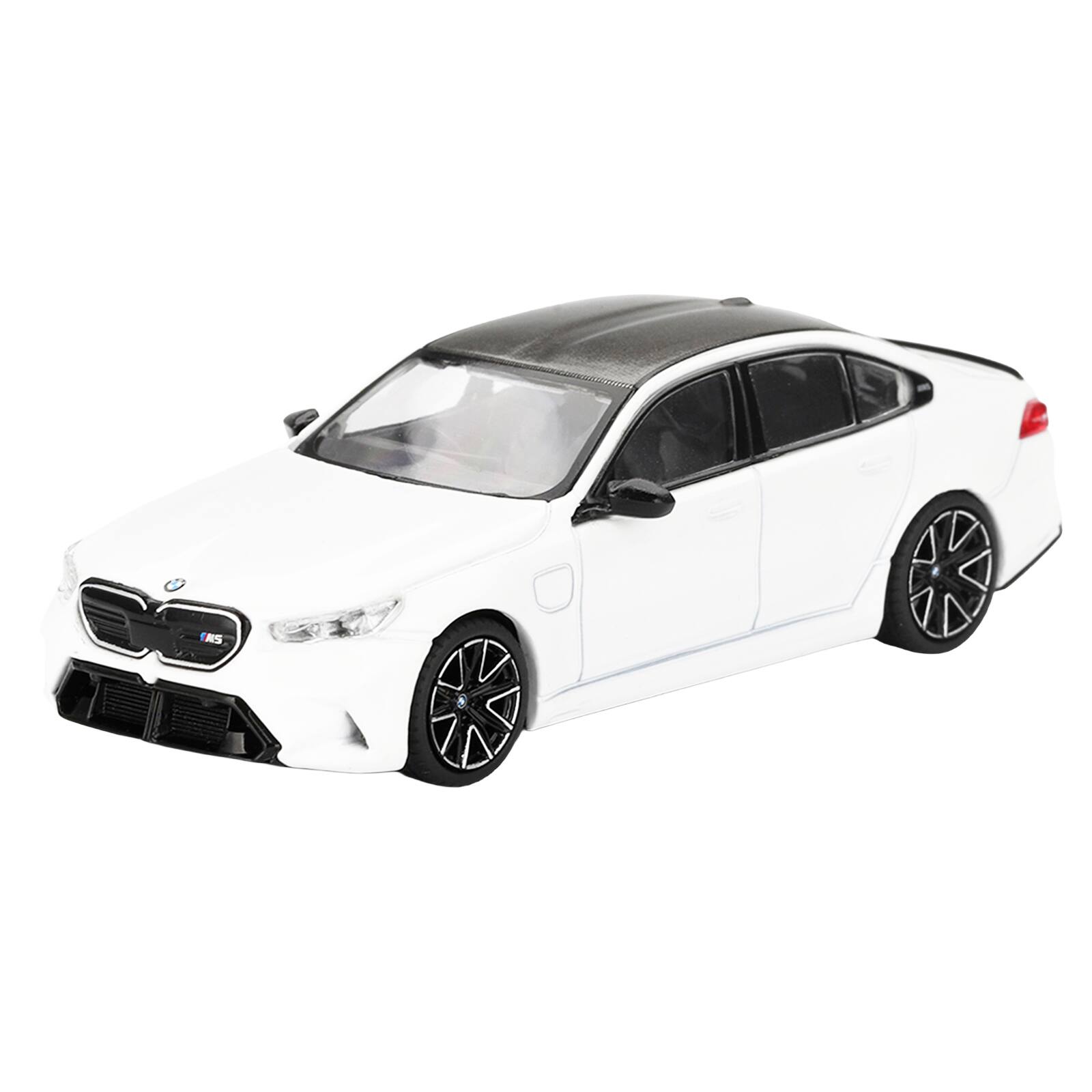 Alt View 3. True Scale Miniatures - BMW M5 Alpine White with Carbon Top Limited Edition 1/64 Diecast Model Car by Mini GT.