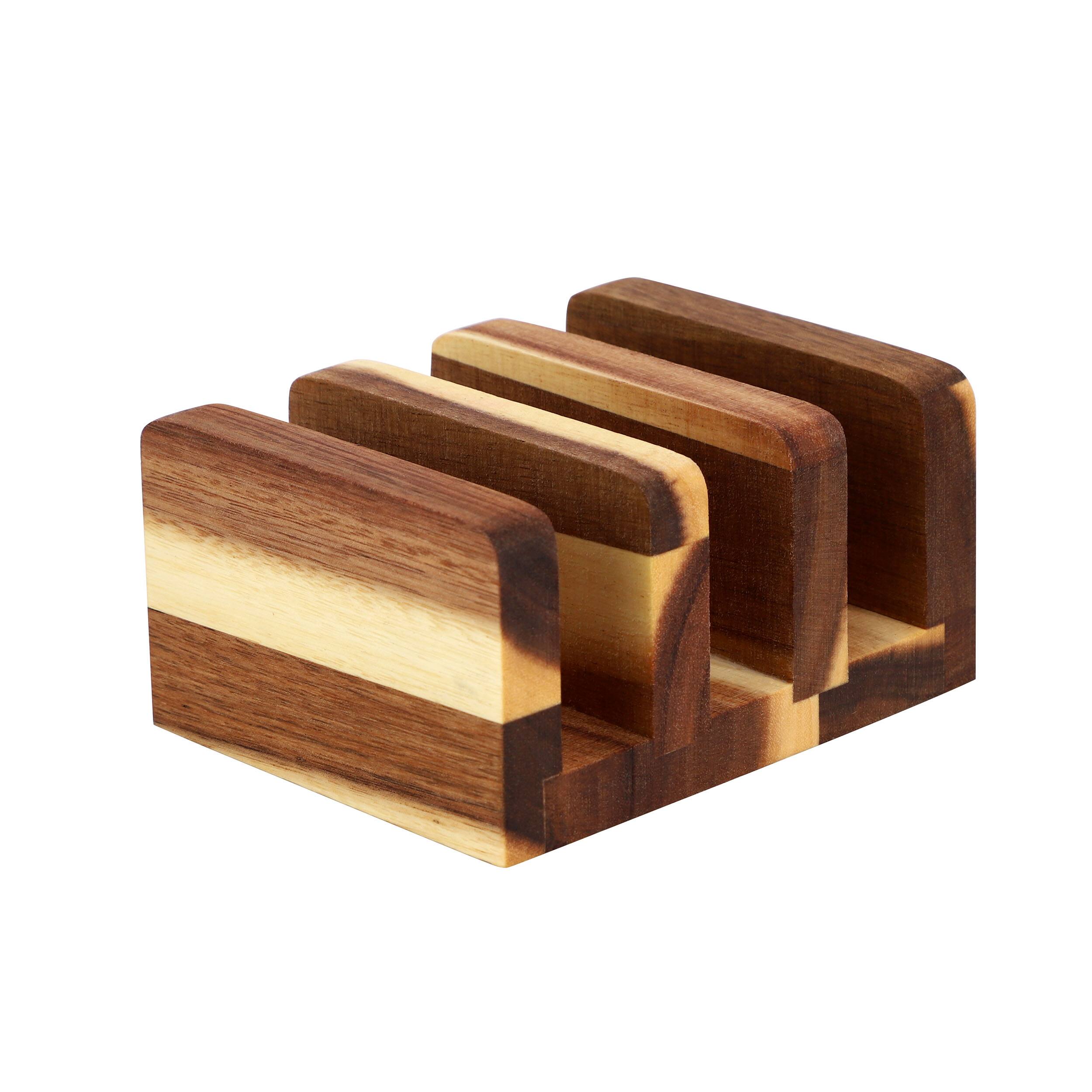 Alt View 3. MegaChef - MegaChef 3 Piece Acacia Wood Cutting Board Set with Base - Brown.