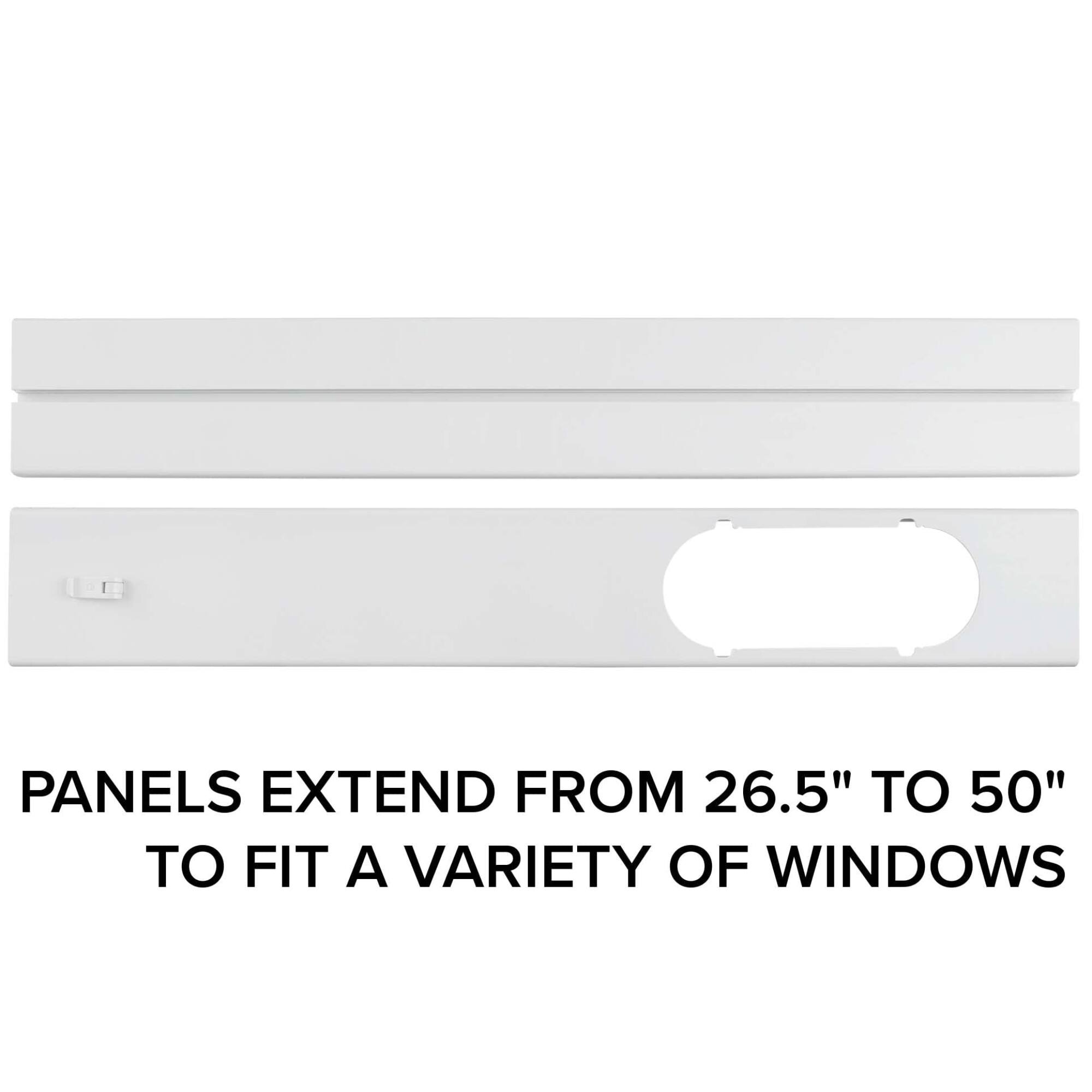 PANELS EXTEND FROM 26.5" TO 50" TO FIT A VARIETY OF WINDOWS