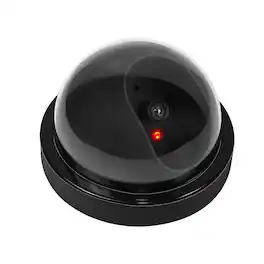 Cluzine - Dummy Security Camera with Flashing Red LED, Fake Dome Camera, Home Burglar Deterrent