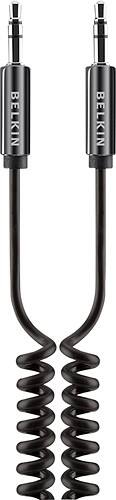 Front Standard. Belkin - 3' 3.5mm-to-3.5mm Stereo Auxiliary Cable - Black.