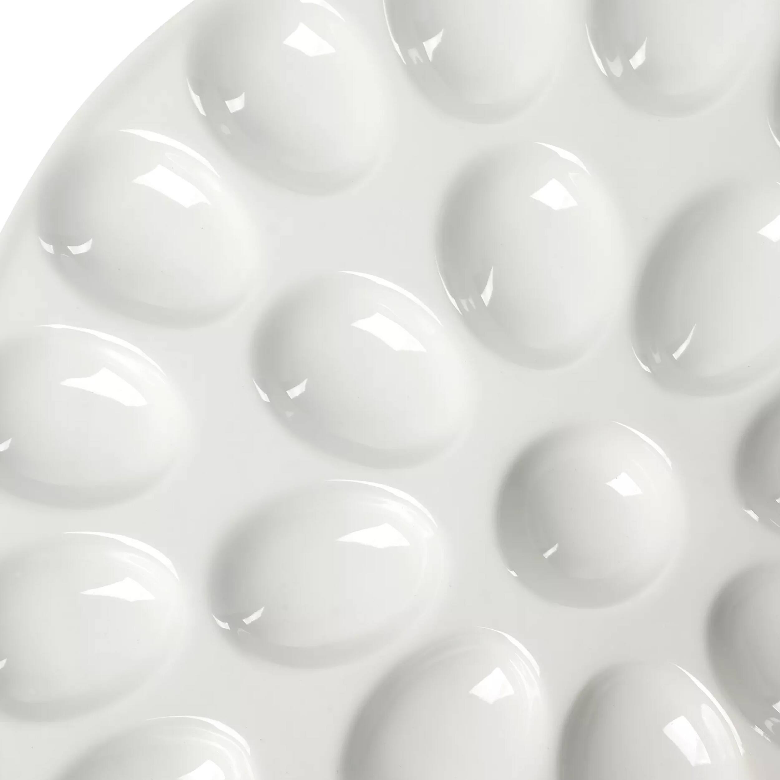 Alt View 2. Our Table - Our Table Simply White 13 Inch Egg Serving Platter - White.