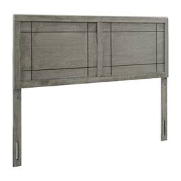 FurniFact - Wood King Headboard with Solid Build and Classic Design for Bedroom - Gray