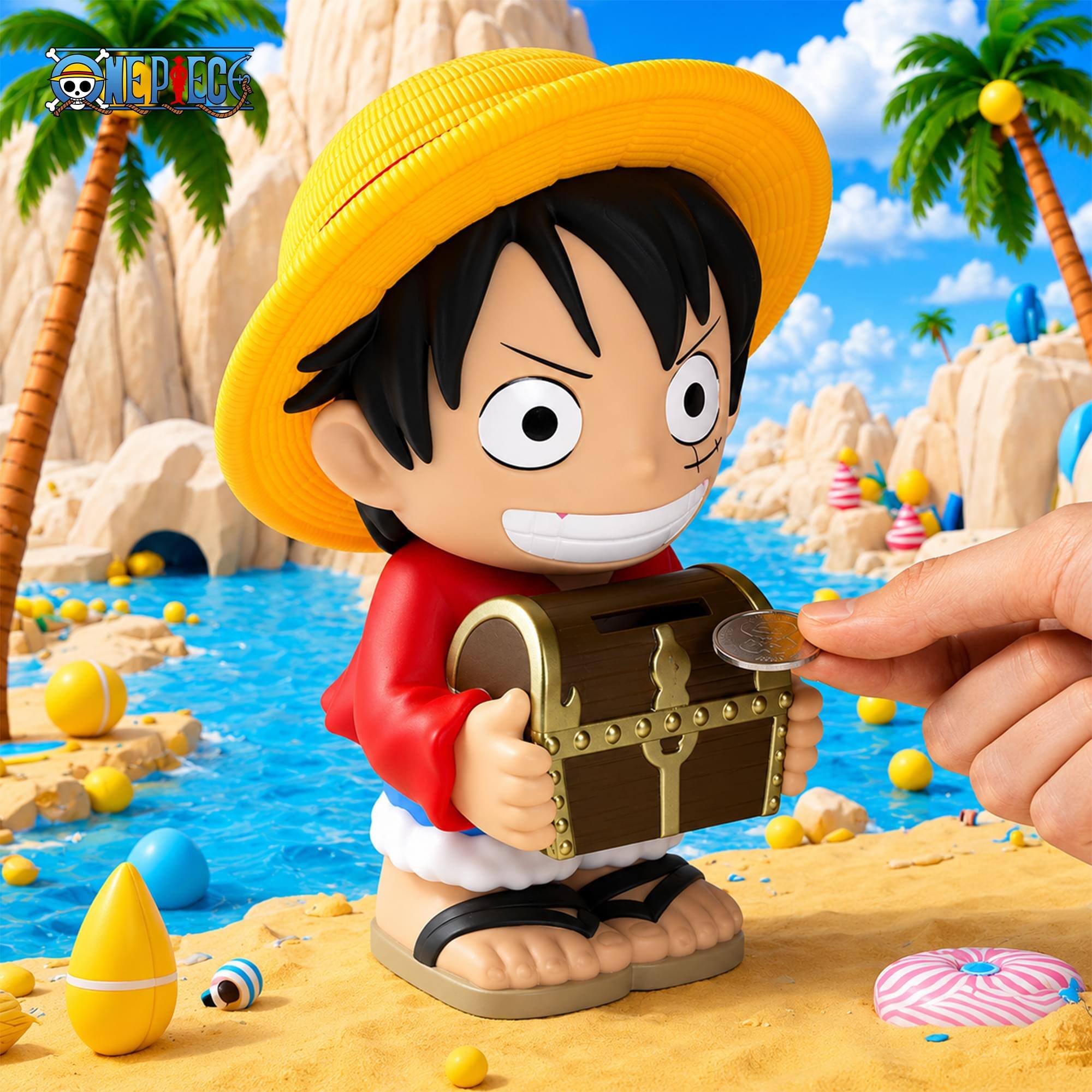 Alt View 3. Monogram - Monogram - One Piece - Luffy Figural Bank   - COLLECTIBLES - Multicolor.