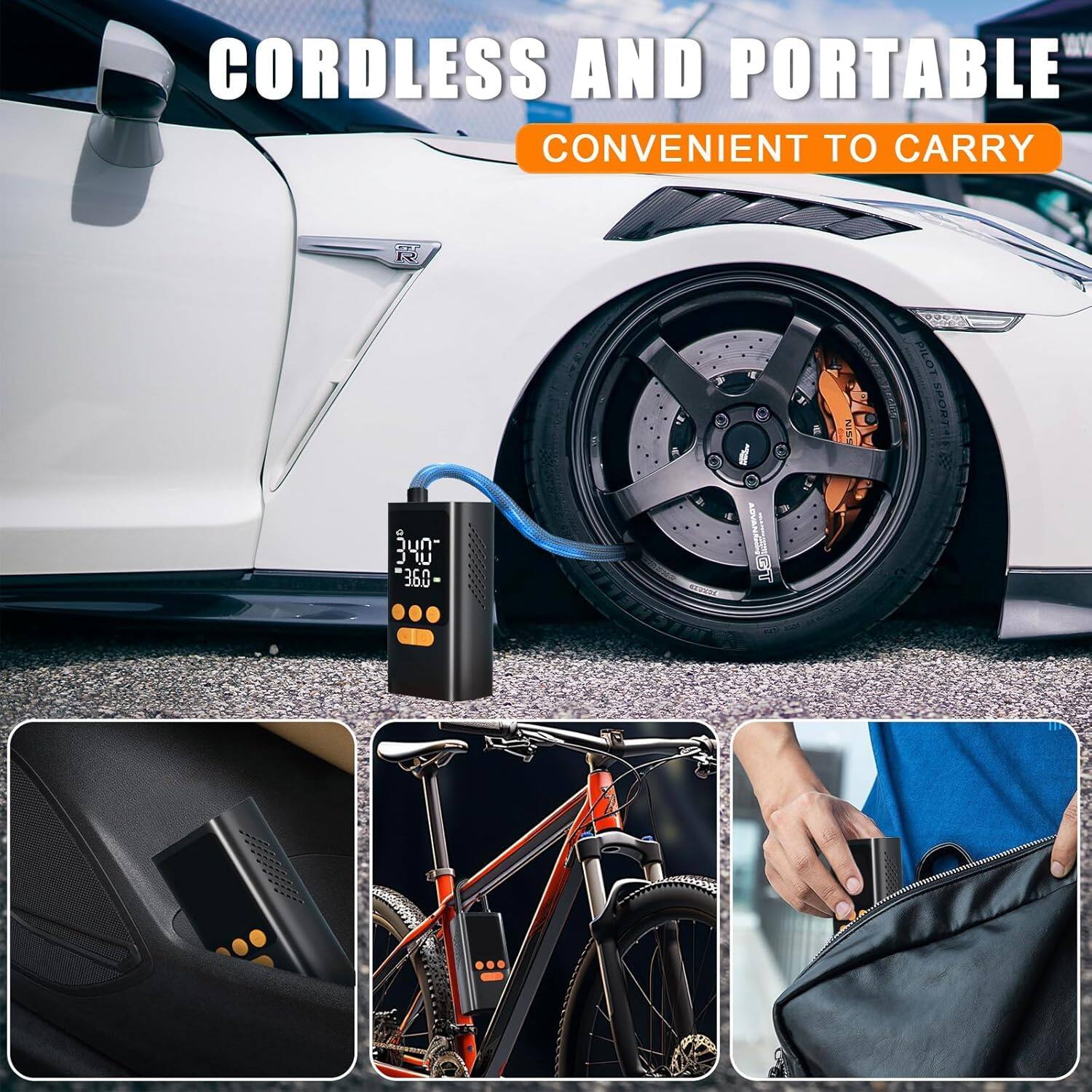 CORDLESS AND PORTABLE  
CONVENIENT TO CARRY