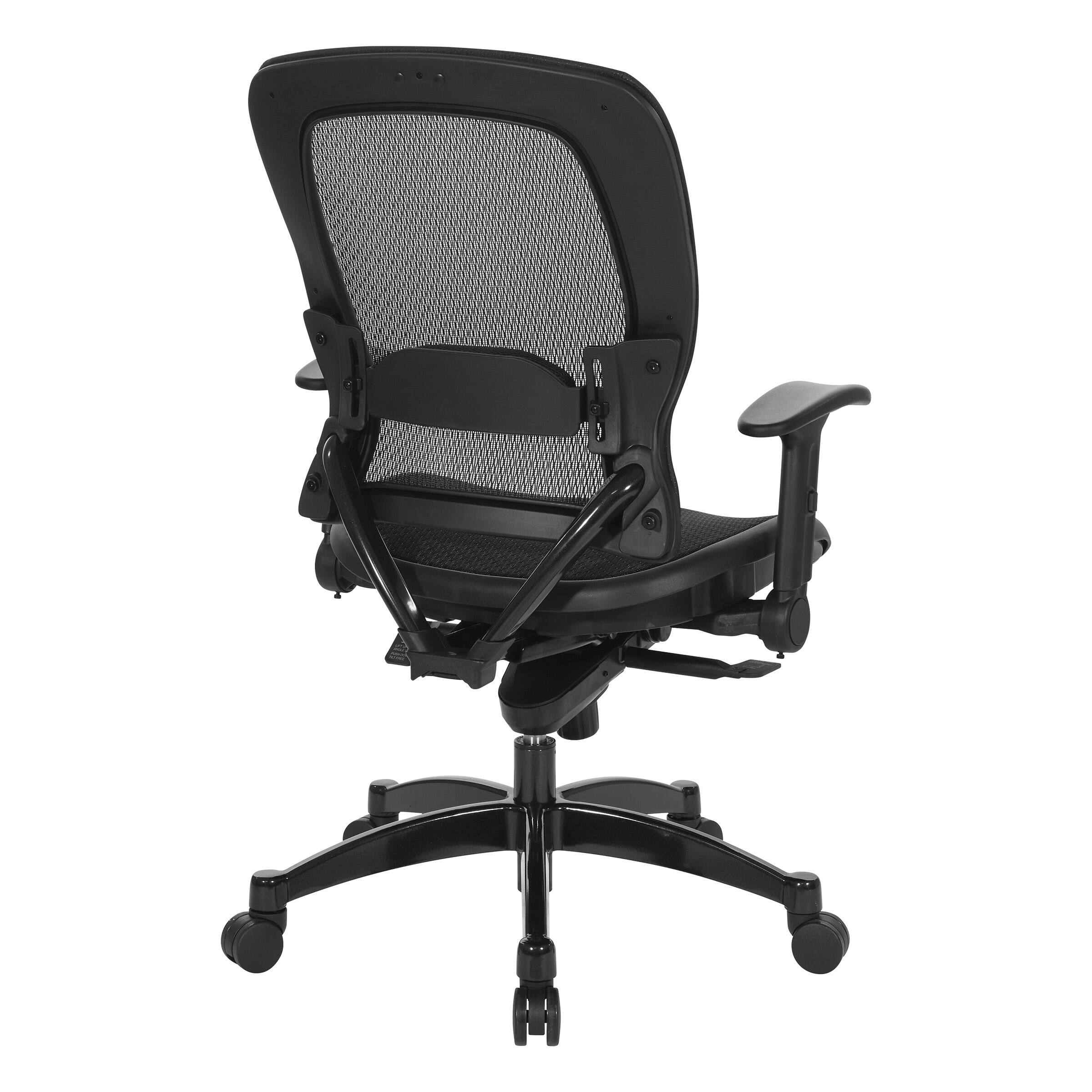 Alt View 11. OSP Home Furnishings - Manager's Black Breathable Mesh - Black.