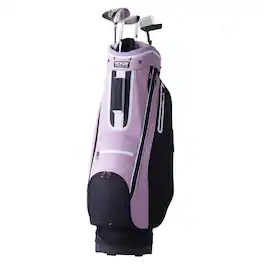 VEVOR - Golf Cart Bag with 14 Way Organizer Divider Top, 36” Multiple Pockets Premium Cart Bag, Durable Golf Bags with Handles - Black + purple