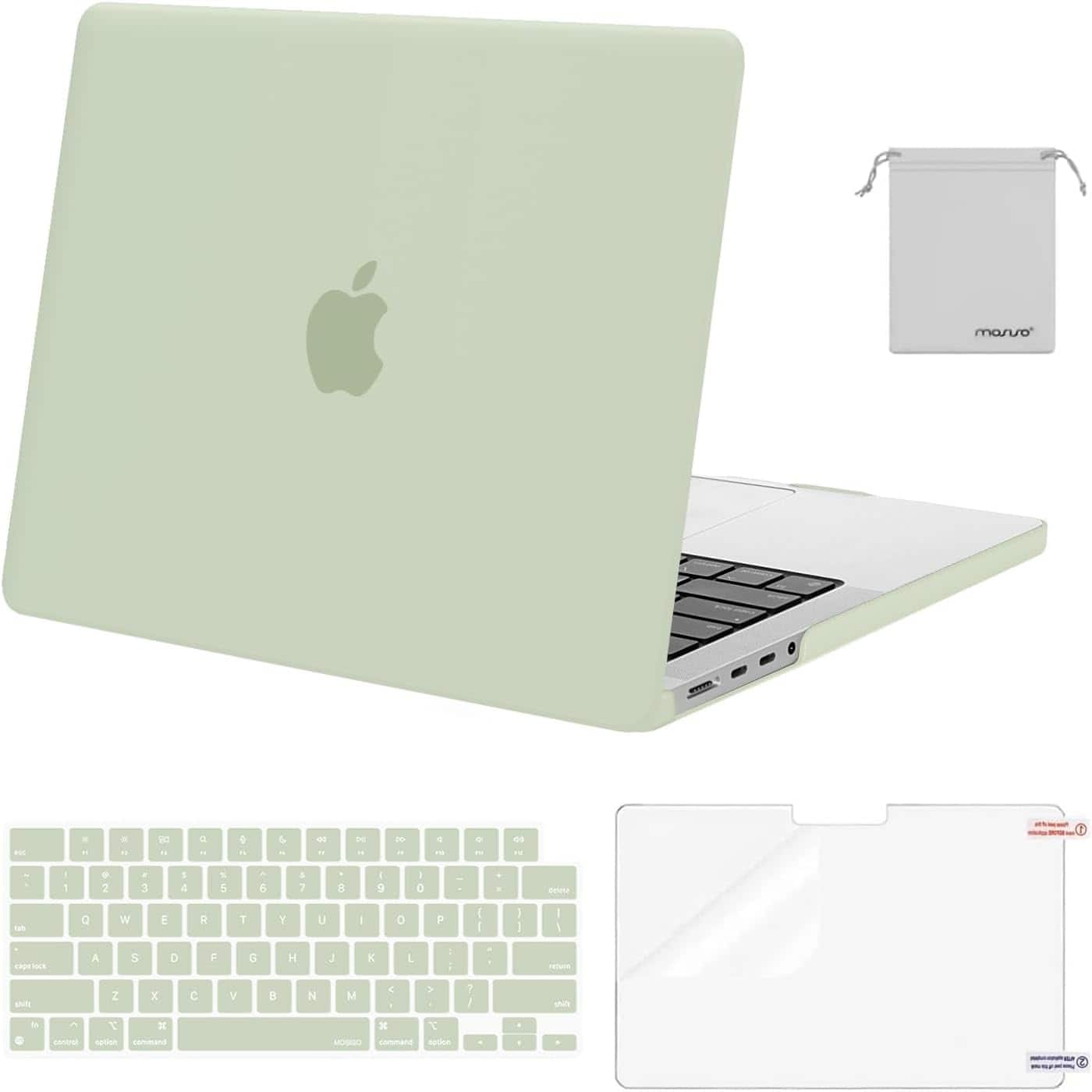 mosiso - Case for MacBook Pro 14 inch Case M5 M4 M3 M2 M1 2026-2021 A3427 A3426 A3434 A3112 A3185 A3401 A2918 A2992 A2779 A2442 - Sage Green