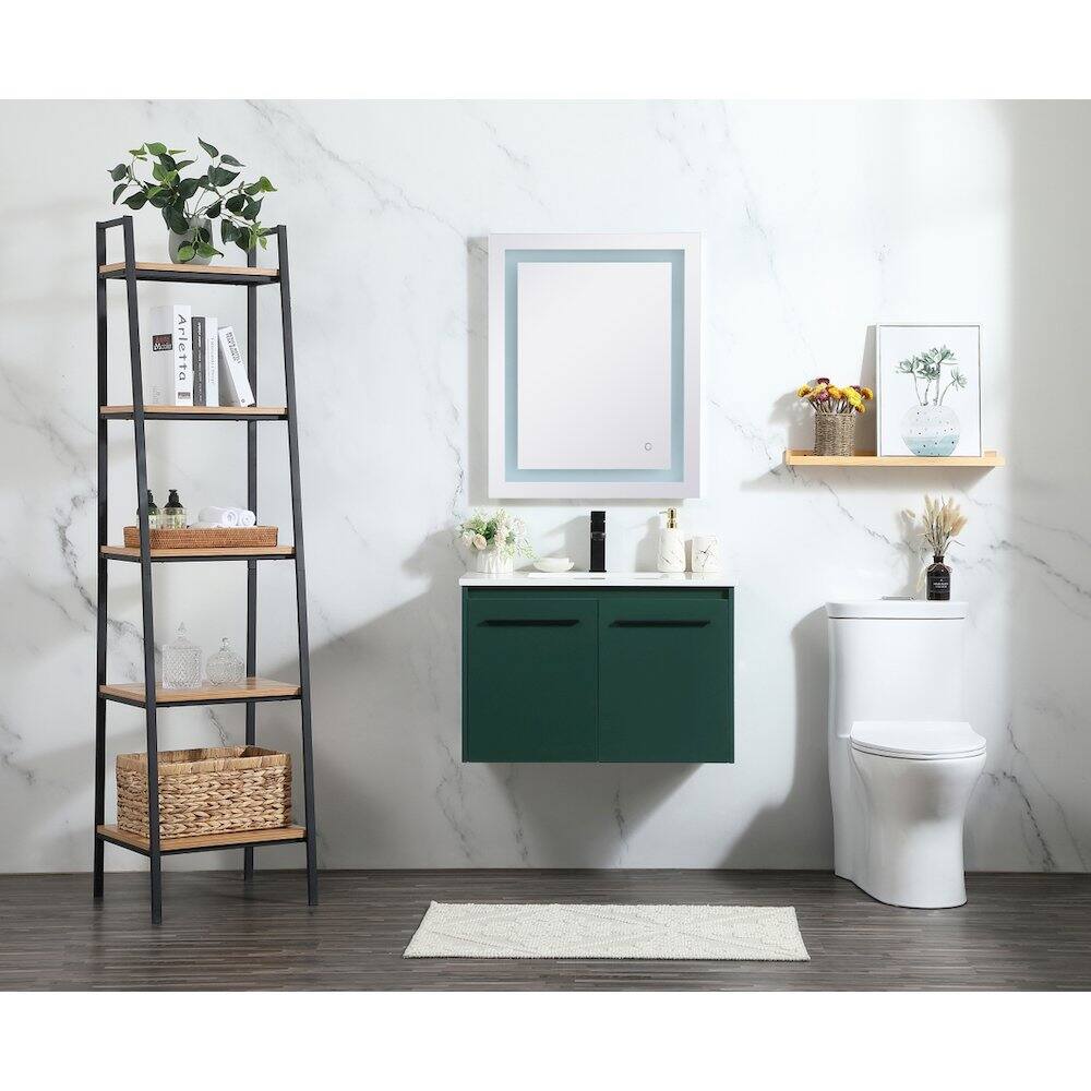 Alt View 8. Elegant Kitchen and Bath - 30 Inch Single Bathroom Vanity In Green - Green.
