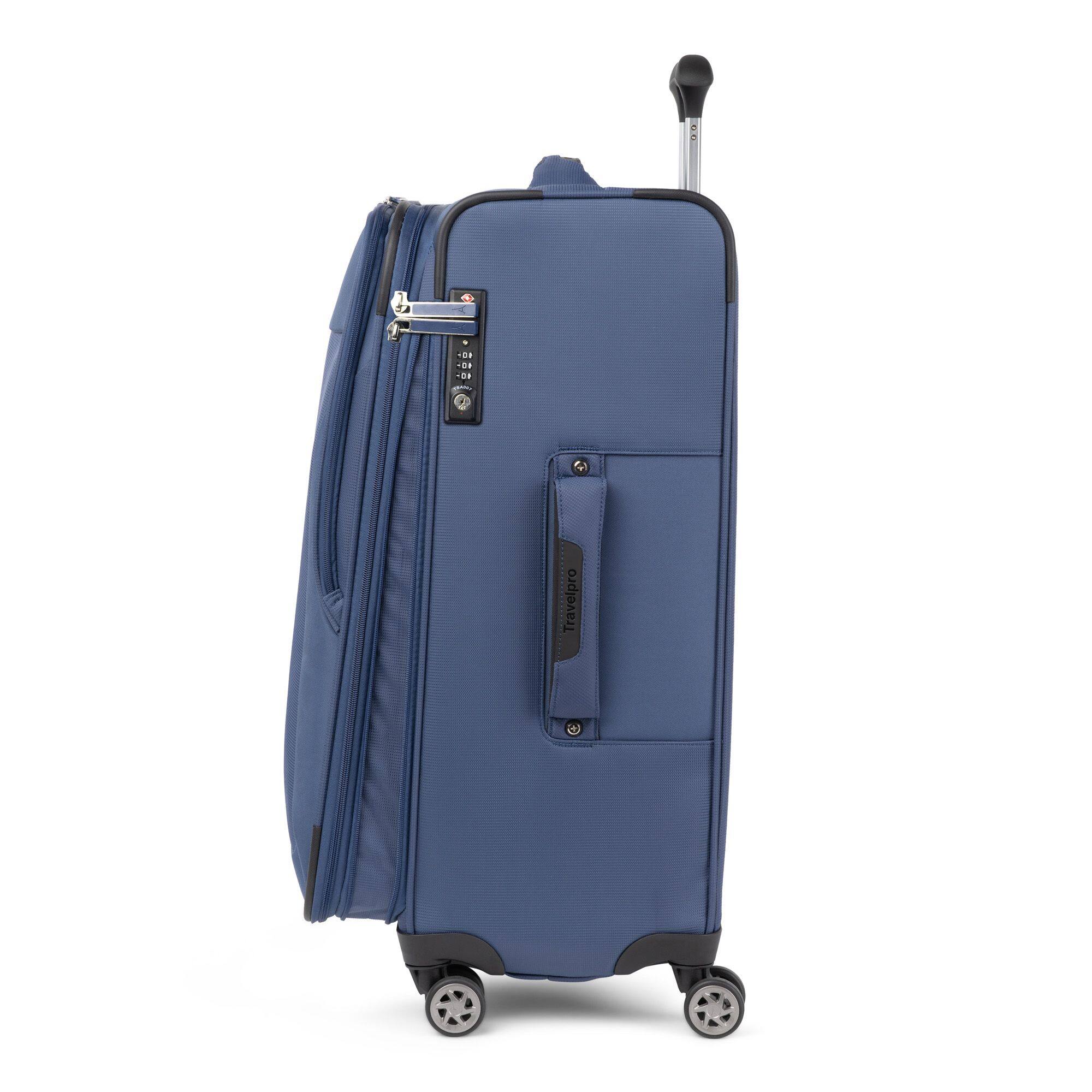 Alt View 3. Travelpro - Walkabout 6 Softside Expandable 25" Medium Checked Spinner Luggage - Ocean Blue.