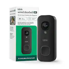 blink Wired Doorbell 2K+ Wired | Sync Module Not Required Video 2K Resolution Head-to-Toe 2K View Blink Wired Doorbell 2K+ does not ring existing home chime. Blink Chime accessory required for audible notifications (sold separately). 2K clarity plus enhanced audio