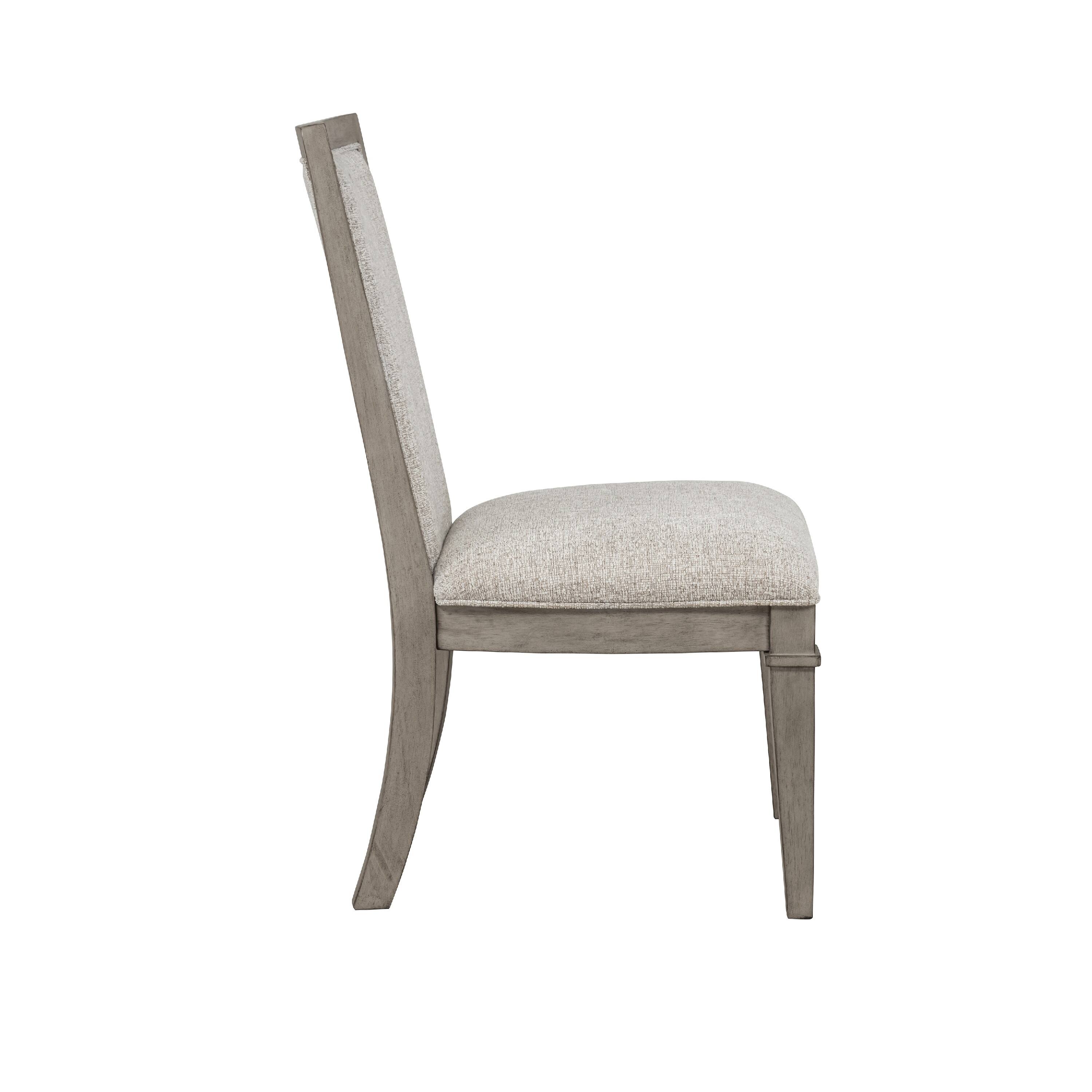 Left. Manhattan Lane - Henry Dining Side Chair Set of 2, Beige Polyester, Vintage Light Cream - Beige, Cream.