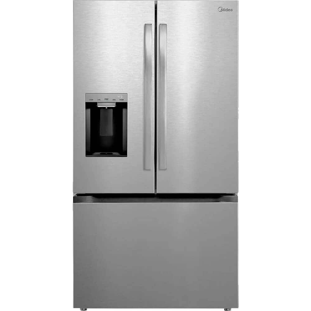Midea - MRF29D9BST 29 Cu. Ft. Stainless OneTouch AutoFill French Door Smart Refrigerator - Stainless Steel