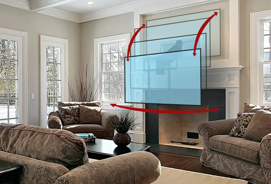 Alt View 15. MantelMount - Pull Down TV Wall Mount for Most 45" - 90" TVs - Black.