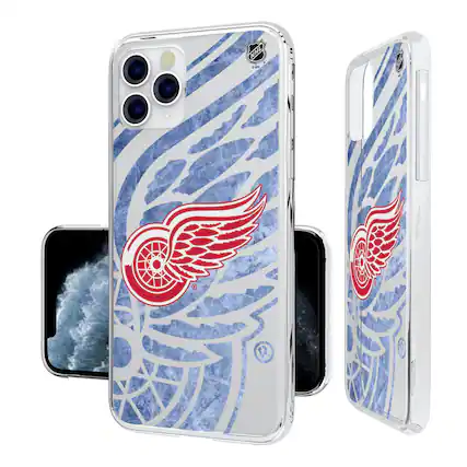 Front. Keyscaper - Detroit Red Wings iPhone Clear Ice Case - 16e - Multicolor.