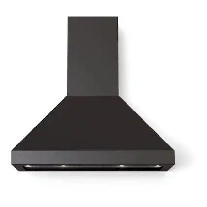 Front. Verona - Verona 36 inch Designer Chimney Wall Hood with 600 CFM (Matte Black) - Matte Black.