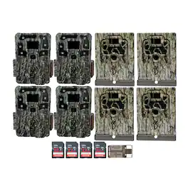 Browning - Strike Force Pro X Trail Camera w/SD Card, Security Box Bundle (4-Pack)