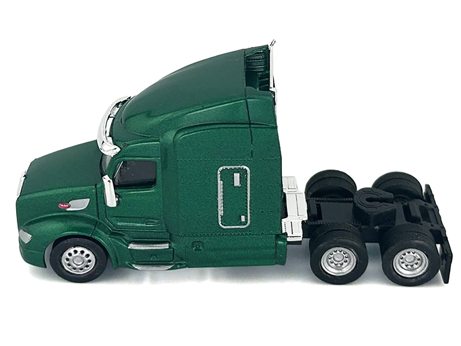 Alt View 2. HO Logistics Replicas - Peterbilt 579 Sleeper Cab Green Metallic 1/87 (HO) Scale Plastic Model Car by HO Logistics.