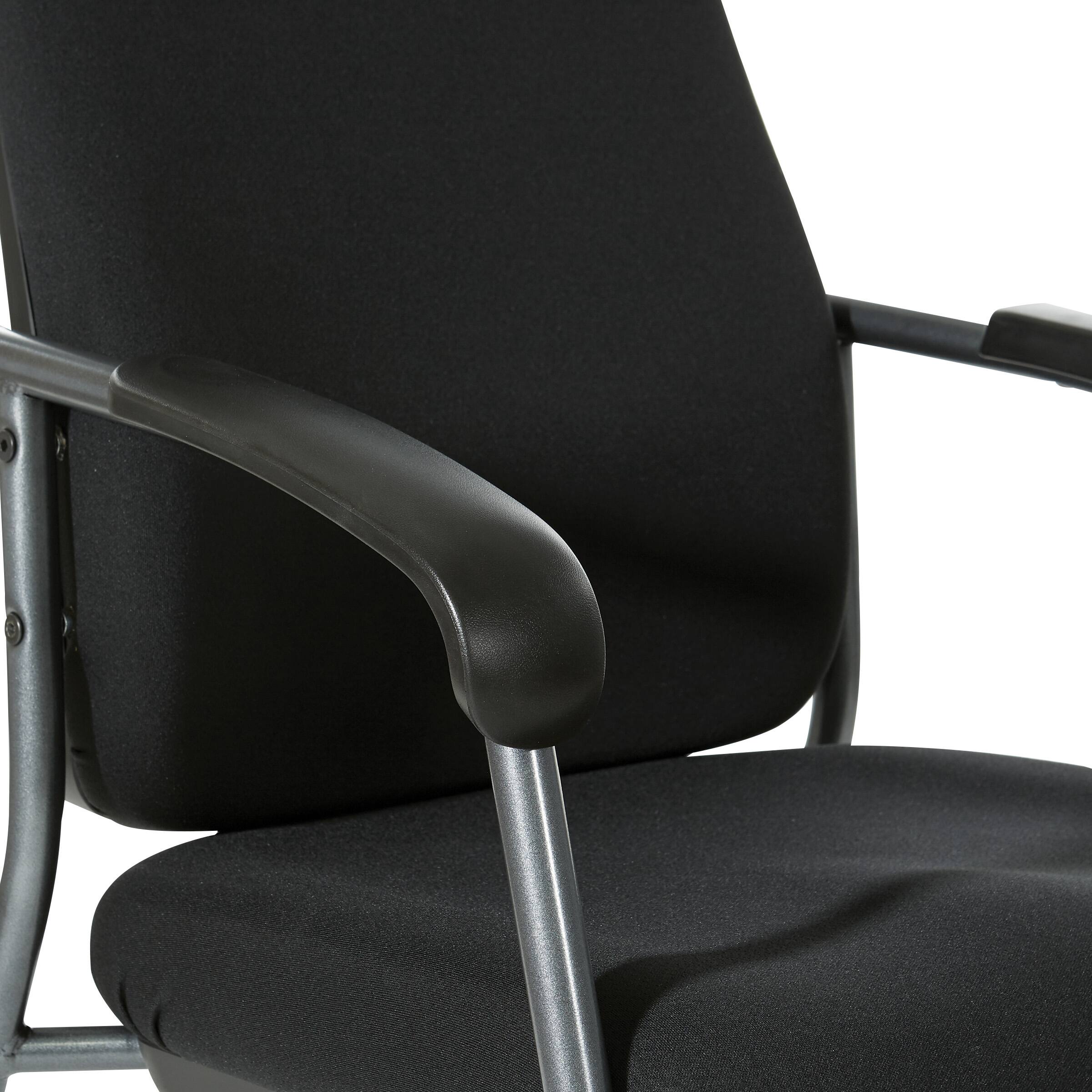 Alt View 2. Office Star Products - Padded Visitor's Chair - Black.